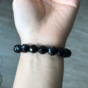 Black bead bracelet
